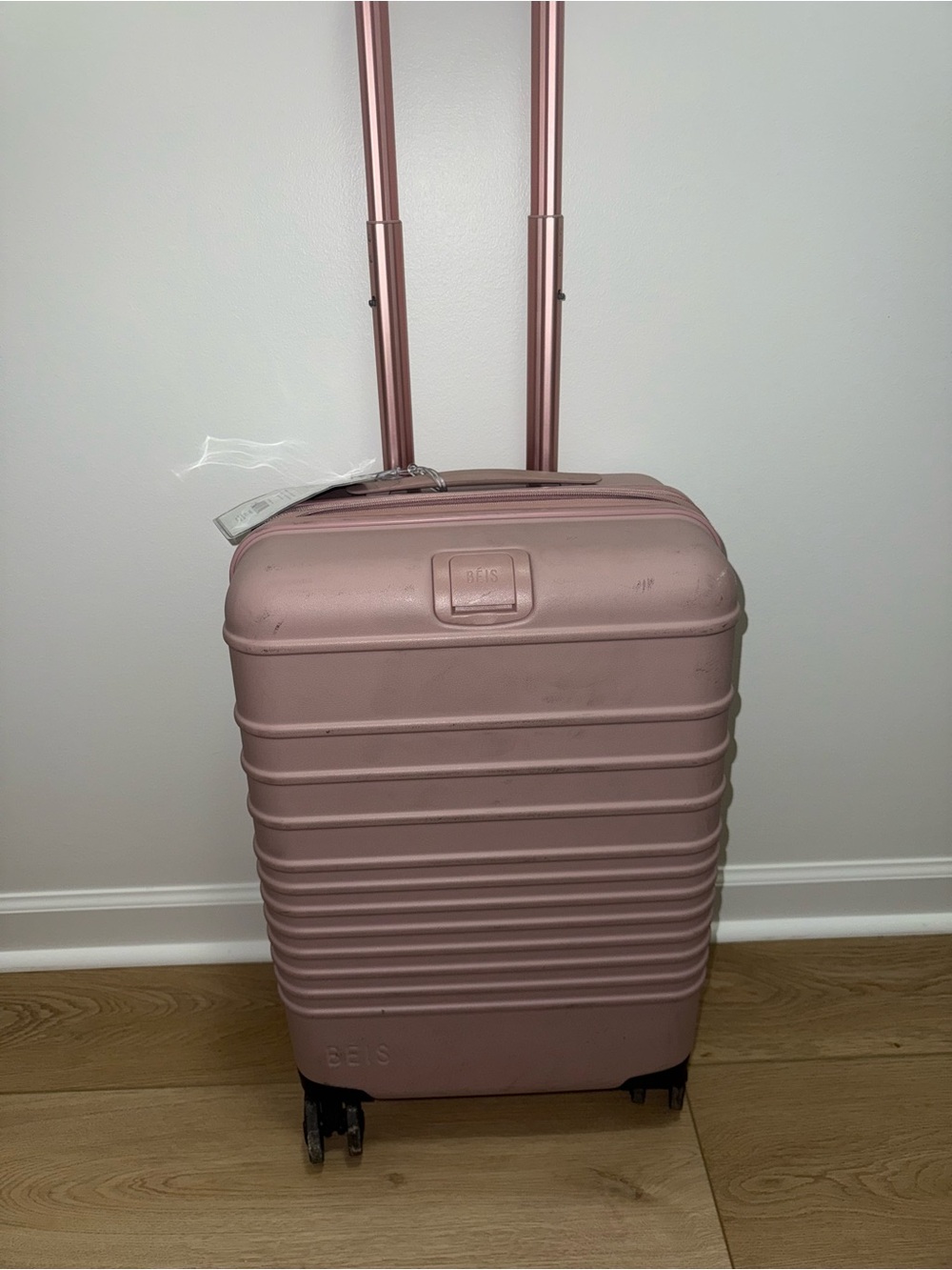 BEIS Pink Carry-On Roller Suitcase